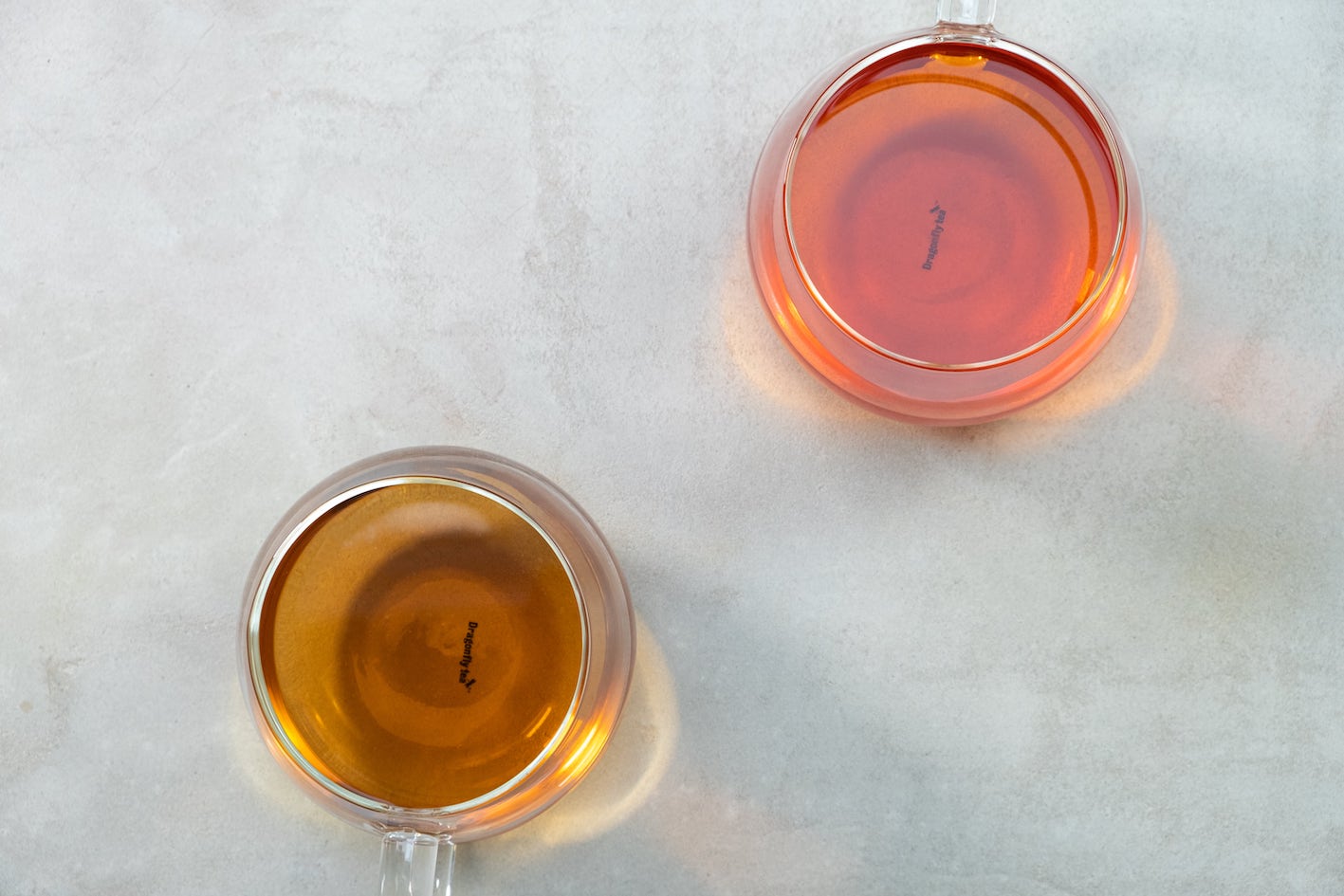 Tea in glasses Dragonfly Tea